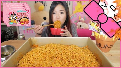 Carbonara Fire Noodle Mukbang Youtube