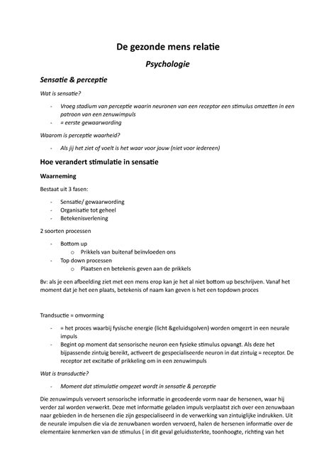 De Gezonde Mens Relatie Samenvatting De Gezonde Mens Relatie