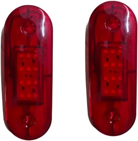 Apsmotiv 2 Pack Running Board Lights For Trucks Truck Trailer Red Light Front Rear Led Side