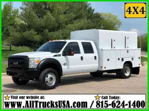 Ford F550 4x4 Crew Cab 6. 7 Diesel 11' Enclosed Service: Vans, SUVs ...