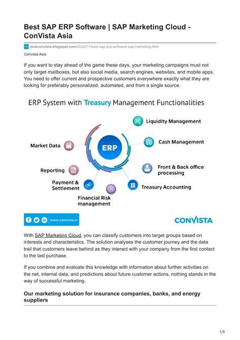 Best Sap Erp Software Sap Marketing Cloud Convista Asia