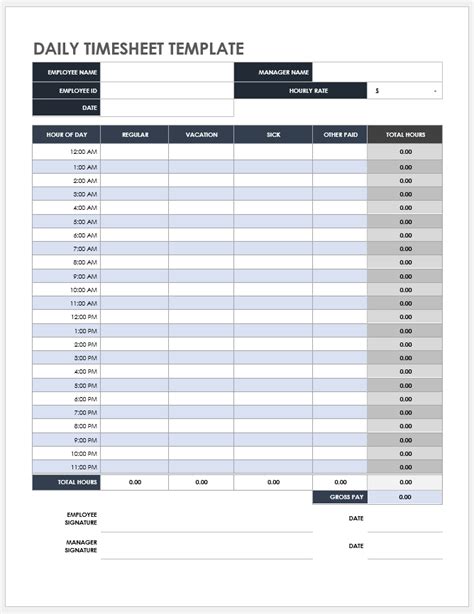 Free Microsoft Word Timesheet Templates Smartsheet