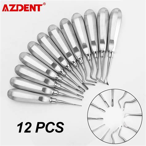 Azdent Pcs Set Dental Elevator Stainless Steel Teeth Extraction Tools