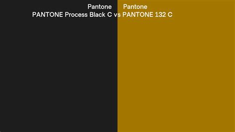 Pantone Process Black C Vs PANTONE 132 C Side By Side Comparison