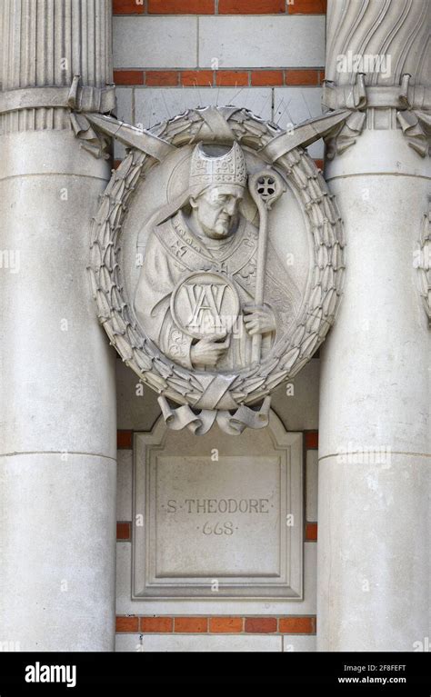 London England Uk Westminster Cathedral Series Of Carved Stone