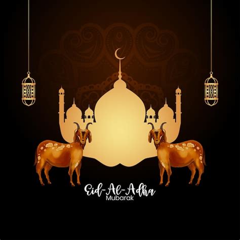 Eid Al Adha Mubarak El Fondo Del Festival Isl Mico Cultural Vector Gratis