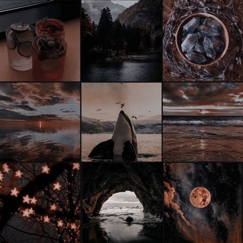 A Collage Of Images With Stars And Moon