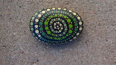 Green Swirl Painted Rock By Murphysnuthouse On Etsy Mandalas