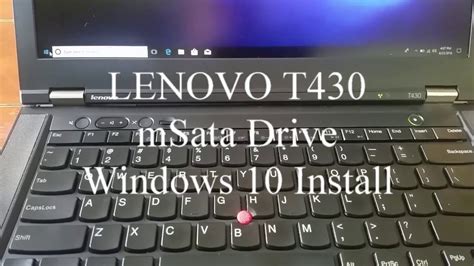 Lenovo T430 Msata Drive Windows 10 Install Youtube