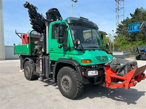 Zugmaschine Mercedes Benz Unimog U Mit Ladekran Hiab E Duo