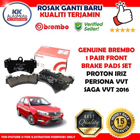 Proton Iriz Persona Vvt Saga Vvt Genuine Brembo Front Brake Pads