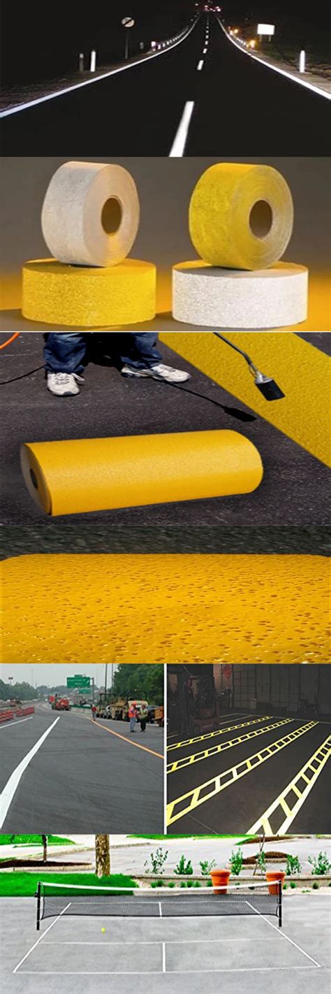 Preformed Thermoplastic Pavement Reflective Marking Tape Rolls With