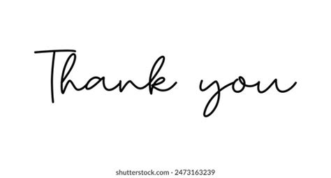 Handwritten Thank You Note Vector Stock Vector Royalty Free 2447137369 Shutterstock