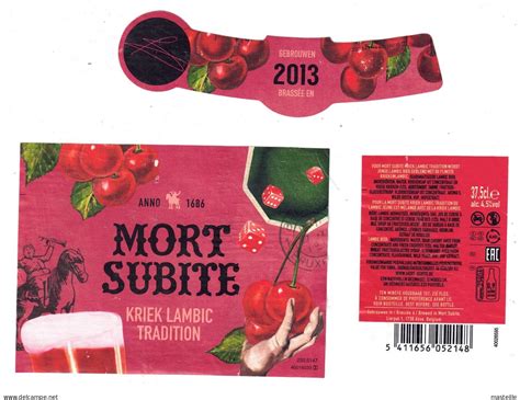 Bier Etiquette Bi Re Mort Subite Oude Kriek Lambic Ml Brouwerij