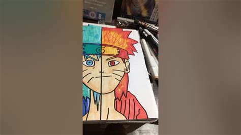 Drawing Naruto Fire Edition With Posca And Other Markers Youtube