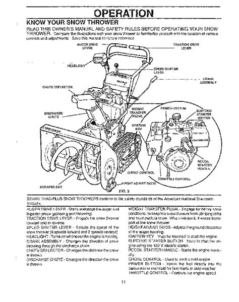 Craftsman Inch Snow Blower Owners Owners Manual English