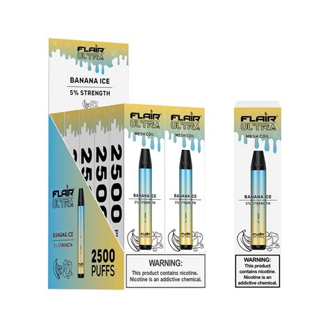 Flair Ultra Disposable Devices Banana Ice 2500 Puffs Flair Vapor