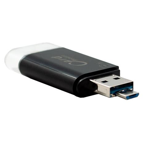 Card Reader 3 In 1 SD MicroSD NEGRU USB 3 0 Compatibil Cu IOS Si