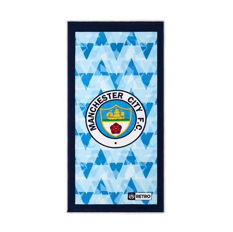 Manchester City Retro Beach Towel Official Man City Store