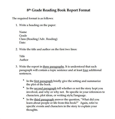 Free Book Report Templates Excel Pdf Formats