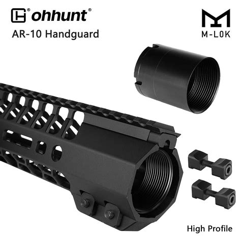 High Profile Ar10 Handguard M Lok With Barrel Nut 15 Ohhunt