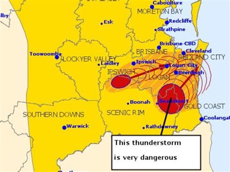 Queensland Weather Severe Thunderstorms Forecast For Southeast The Courier Mail