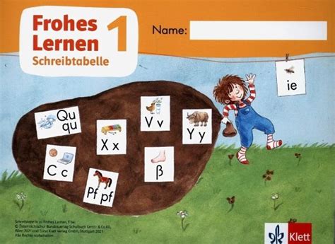 Frohes Lernen 1 Schreibtabelle In Druckschrift Klasse 1 Ausgabe