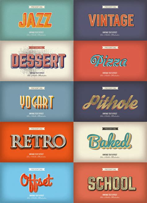 Premium Retro And Vintage Text Graphic Style For Illustrator Naldz