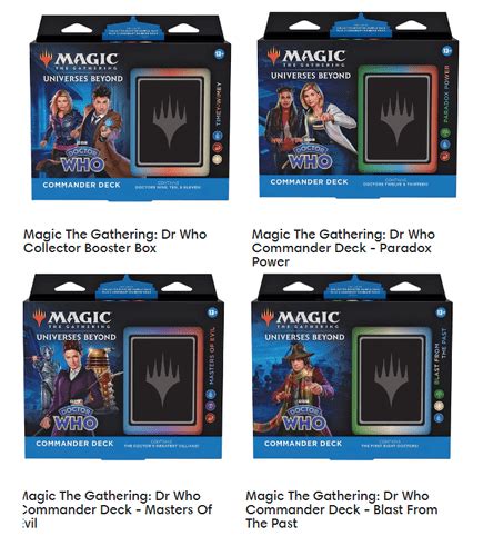 Magic The Gathering Dr Who Set Of 4 Commander Decks