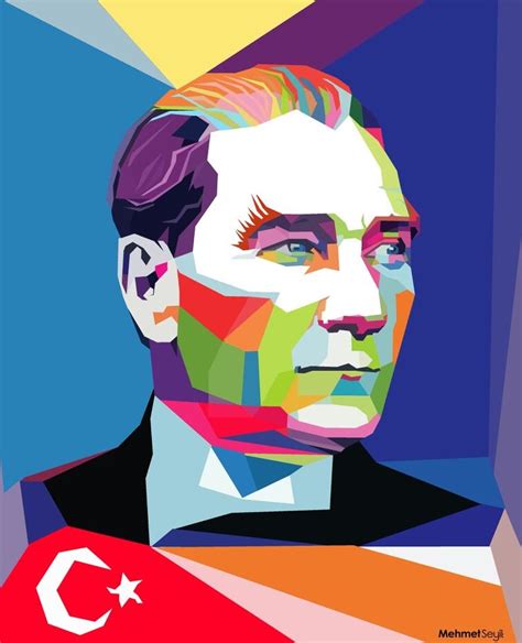 Mustafa Kemal Atatürk Poly Pop Art Wpap art Pop art Art