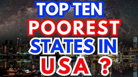 Top 10 Poorest States In The United States 2024 Youtube