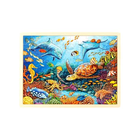 Puzzle Cadre Enfant En Bois Fonds Marins Corail Pi Ces La Magie