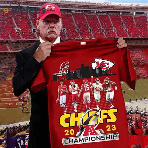 Chiefs AFC 2023 Championship Signature Shirt Super Bowl LVIII