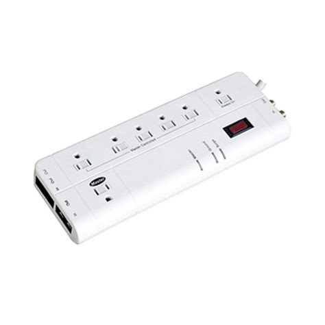 7 Outlet Power Strip And Extension Socket With 15a Circuit Breaker Surger Protector