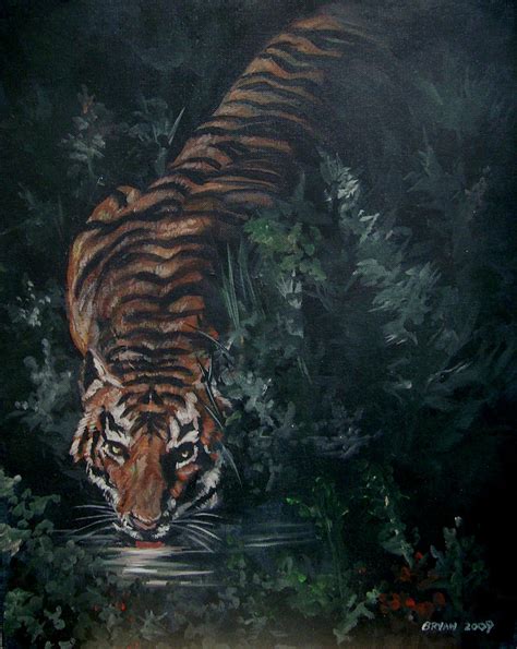 Tiger Painting By Bryan Bustard Fine Art America