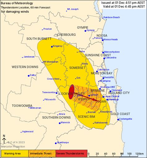 Southeast Qld Severe Thunderstorm Warning Damaging Winds Au