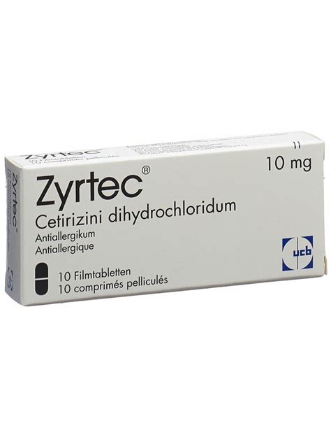 Zyrtec Filmtabl 10 Mg 10 Stk Jetzt Bestellen Coop Vitality