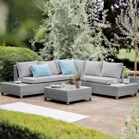 Lg Outdoor Monaco Stone Lounge Modular Set Garden Street