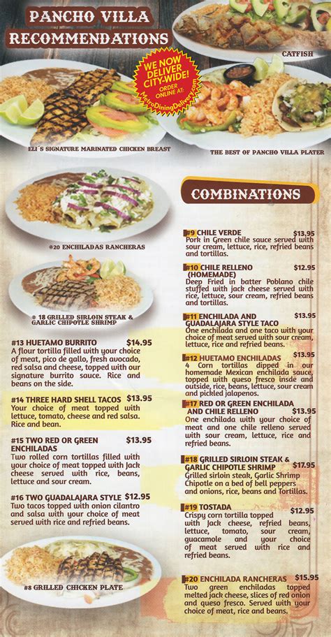 Pancho Villa Mexican Grill Full Menu Lincoln Ne Order Online