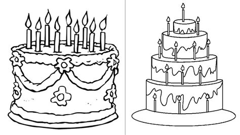 Desenhos De Bolo De Anivers Rio Para Colorir E Imprimir Online