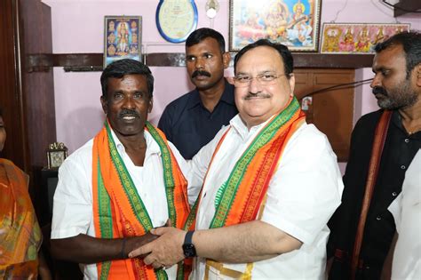 BJP National President Shri J.P. Nadda visited 75th Booth President ...