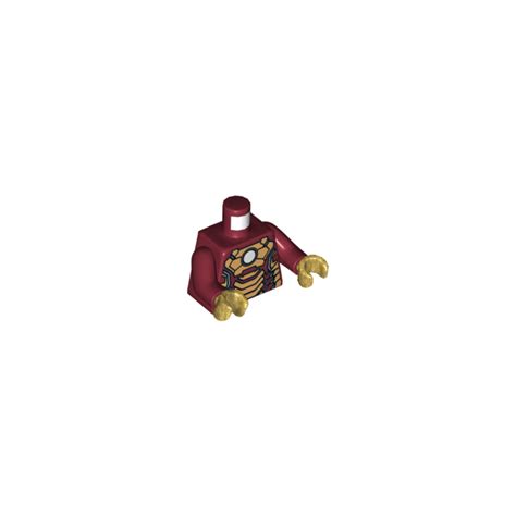 LEGO Dark Red Iron Man Mark 42 Minifigure Torso (973 / 76382) | Brick ...