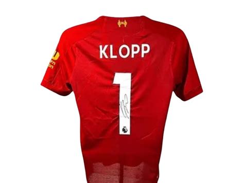 Jurgen Klopp Liverpool 2019 20 Signed Official Shirt CharityStars