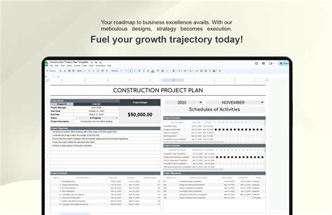 Construction Project Plan Template in Excel, Google Sheets - Download ...