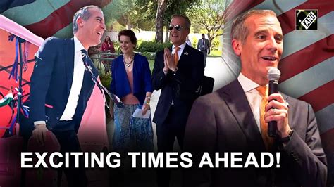 New Us Envoy Designate Eric Garcetti Arrives At Embassy To Take Over