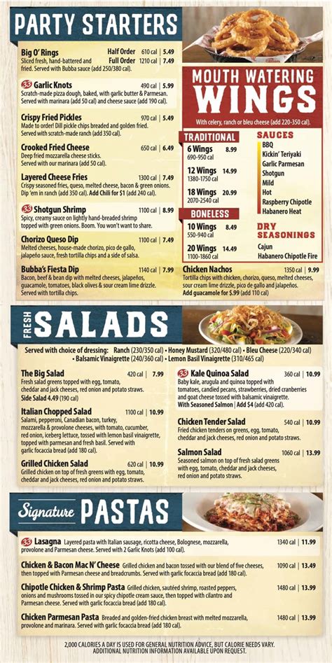 Bubbas 33 Pensacola Fl Menu Updated August 2022