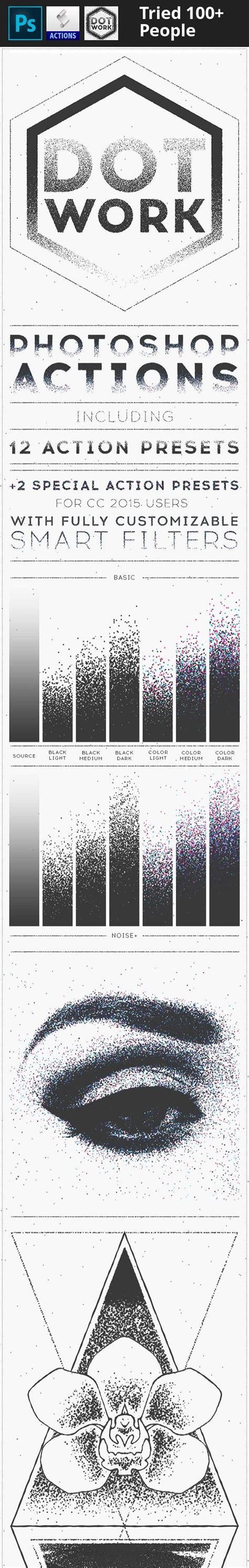 Dotwork Photoshop Actions Stippling Photoshop Actions Photoshop