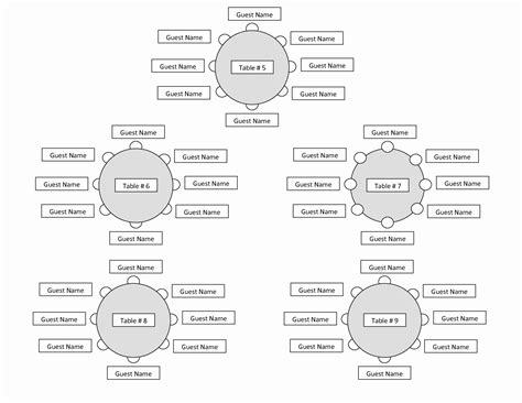 Microsoft Seating Chart Template