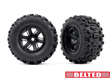 Traxxas Tires And Wheels Assembled Glued X Maxx Black Wheels