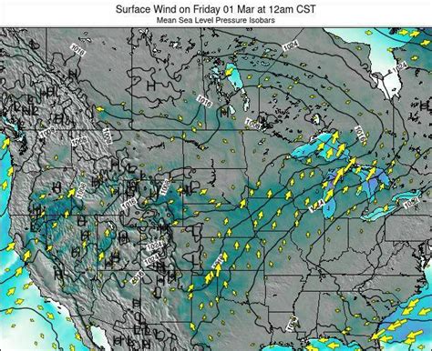 North Dakota Surface Wind On Monday Aug At Pm Cdt